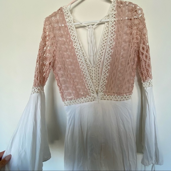 Hello Molly- white and pink crochet dress - Picture 1 of 7